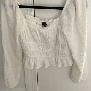 White linen blouse
